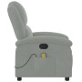 Hellgrauer Massagesessel aus Samt von , Sessel - Ref: Foro24-371808, Preis: 237,54 €, Rabatt: %