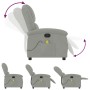 Hellgrauer Massagesessel aus Samt von , Sessel - Ref: Foro24-371808, Preis: 237,54 €, Rabatt: %