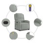 Light gray velvet massage recliner by , Armchairs - Ref: Foro24-371808, Price: 237,28 €, Discount: %