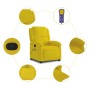 Yellow Velvet Reclining Massage Chair by , Armchairs - Ref: Foro24-371815, Price: 235,89 €, Discount: %