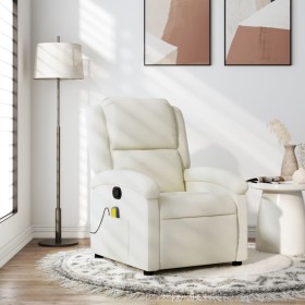 Cream Velvet Reclining Massage Chair by , Armchairs - Ref: Foro24-371817, Price: 250,99 €, Discount: %