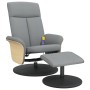 Recliner massage chair with footrest light gray fabric by , Armchairs - Ref: Foro24-356542, Price: 187,96 €, Discount: %