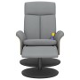 Recliner massage chair with footrest light gray fabric by , Armchairs - Ref: Foro24-356542, Price: 187,96 €, Discount: %