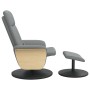 Sillón reclinable de masaje con reposapiés tela gris claro de , Sillones - Ref: Foro24-356542, Precio: 185,99 €, Descuento: %