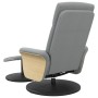 Sillón reclinable de masaje con reposapiés tela gris claro de , Sillones - Ref: Foro24-356542, Precio: 187,96 €, Descuento: %