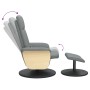 Recliner massage chair with footrest light gray fabric by , Armchairs - Ref: Foro24-356542, Price: 187,96 €, Discount: %