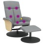 Relax-Massagesessel mit Fußstütze aus hellgrauem Stoff von , Sessel - Ref: Foro24-356542, Preis: 187,96 €, Rabatt: %