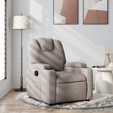 Sillón reclinable de tela gris taupe de , Sillones - Ref: Foro24-372373, Precio: 221,62 €, Descuento: %