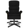 Sillón reclinable con reposapiés tela negro de , Sillones - Ref: Foro24-356612, Precio: 177,65 €, Descuento: %