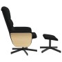 Sillón reclinable con reposapiés tela negro de , Sillones - Ref: Foro24-356612, Precio: 177,99 €, Descuento: %