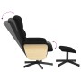 Sillón reclinable con reposapiés tela negro de , Sillones - Ref: Foro24-356612, Precio: 177,99 €, Descuento: %