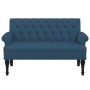 Banco con respaldo tela azul 120x62x75,5 cm de , Bancos - Ref: Foro24-372126, Precio: 173,16 €, Descuento: %