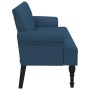 Bench with blue fabric backrest 120x62x75.5 cm by , Banks - Ref: Foro24-372126, Price: 173,16 €, Discount: %