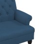 Bench with blue fabric backrest 120x62x75.5 cm by , Banks - Ref: Foro24-372126, Price: 173,16 €, Discount: %