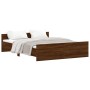 Bed frame with brown oak headboard and footboard 140x200 cm by , Beds and slatted bases - Ref: Foro24-3203753, Price: 160,92 ...