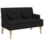 Bench with black fabric cushions 113x64.5x75.5 cm by , Banks - Ref: Foro24-372132, Price: 175,41 €, Discount: %