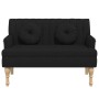 Bench with black fabric cushions 113x64.5x75.5 cm by , Banks - Ref: Foro24-372132, Price: 175,41 €, Discount: %