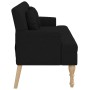 Bench with black fabric cushions 113x64.5x75.5 cm by , Banks - Ref: Foro24-372132, Price: 175,41 €, Discount: %