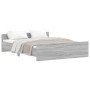 Sonoma gray bed frame with headboard and footboard 160x200 cm by , Beds and slatted bases - Ref: Foro24-3203766, Price: 169,3...