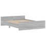 Sonoma gray bed frame with headboard and footboard 160x200 cm by , Beds and slatted bases - Ref: Foro24-3203766, Price: 169,3...