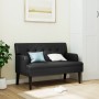 Banco con respaldo cuero sintético negro 112x65,5x75 cm de , Bancos - Ref: Foro24-372153, Precio: 160,47 €, Descuento: %