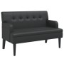 Banco con respaldo cuero sintético negro 112x65,5x75 cm de , Bancos - Ref: Foro24-372153, Precio: 160,47 €, Descuento: %