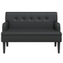 Banco con respaldo cuero sintético negro 112x65,5x75 cm de , Bancos - Ref: Foro24-372153, Precio: 160,47 €, Descuento: %