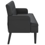 Banco con respaldo cuero sintético negro 112x65,5x75 cm de , Bancos - Ref: Foro24-372153, Precio: 160,47 €, Descuento: %