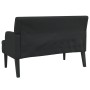 Banco con respaldo cuero sintético negro 112x65,5x75 cm de , Bancos - Ref: Foro24-372153, Precio: 160,47 €, Descuento: %