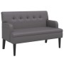 Bench with backrest gray synthetic leather 112x65.5x75 cm by , Banks - Ref: Foro24-372151, Price: 162,18 €, Discount: %