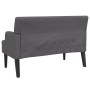 Banco con respaldo cuero sintético gris 112x65,5x75 cm de , Bancos - Ref: Foro24-372151, Precio: 162,18 €, Descuento: %