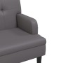 Bench with backrest gray synthetic leather 112x65.5x75 cm by , Banks - Ref: Foro24-372151, Price: 162,18 €, Discount: %