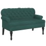 Bench with dark green velvet backrest 119.5x64.5x75 cm by , Banks - Ref: Foro24-372158, Price: 184,33 €, Discount: %