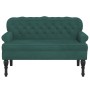 Bench with dark green velvet backrest 119.5x64.5x75 cm by , Banks - Ref: Foro24-372158, Price: 184,33 €, Discount: %