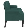 Bench with dark green velvet backrest 119.5x64.5x75 cm by , Banks - Ref: Foro24-372158, Price: 184,33 €, Discount: %