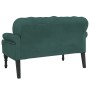 Bench with dark green velvet backrest 119.5x64.5x75 cm by , Banks - Ref: Foro24-372158, Price: 184,33 €, Discount: %