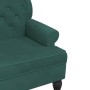 Bench with dark green velvet backrest 119.5x64.5x75 cm by , Banks - Ref: Foro24-372158, Price: 184,33 €, Discount: %