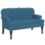 Bench with blue velvet backrest 119.5x64.5x75 cm by , Banks - Ref: Foro24-372164, Price: 184,33 €, Discount: %