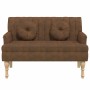 Bench with brown synthetic suede cushions 113x64.5x75.5 cm by , Banks - Ref: Foro24-372139, Price: 187,09 €, Discount: %