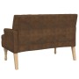 Banco con cojines ante sintético marrón 113x64,5x75,5 cm de , Bancos - Ref: Foro24-372139, Precio: 187,09 €, Descuento: %