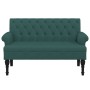 Bench with backrest dark green fabric 120x62x75.5 cm by , Banks - Ref: Foro24-372124, Price: 173,16 €, Discount: %