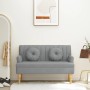 Bench with cushions light gray fabric 113x64.5x75.5 cm by , Banks - Ref: Foro24-372130, Price: 175,41 €, Discount: %