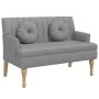 Bench with cushions light gray fabric 113x64.5x75.5 cm by , Banks - Ref: Foro24-372130, Price: 175,41 €, Discount: %