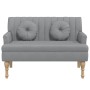 Bench with cushions light gray fabric 113x64.5x75.5 cm by , Banks - Ref: Foro24-372130, Price: 175,41 €, Discount: %