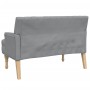 Banco con cojines tela gris claro 113x64,5x75,5 cm de , Bancos - Ref: Foro24-372130, Precio: 175,41 €, Descuento: %