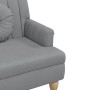 Bench with cushions light gray fabric 113x64.5x75.5 cm by , Banks - Ref: Foro24-372130, Price: 175,41 €, Discount: %