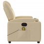 Cream Fabric Reclining Massage Chair by , Armchairs - Ref: Foro24-372386, Price: 211,27 €, Discount: %