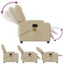 Cream Fabric Reclining Massage Chair by , Armchairs - Ref: Foro24-372386, Price: 211,27 €, Discount: %