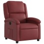 Sillón reclinable de cuero sintético rojo tinto de , Sillones - Ref: Foro24-371779, Precio: 217,68 €, Descuento: %