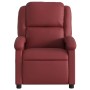 Sillón reclinable de cuero sintético rojo tinto de , Sillones - Ref: Foro24-371779, Precio: 217,68 €, Descuento: %